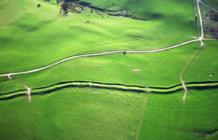 Offa's dyke path from the air