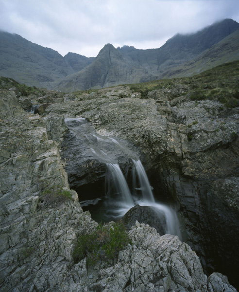 Cullins, Skye - waterfall.