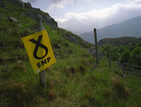 Discarded SNP poster after local elections. 