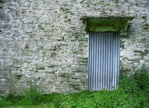 Doorway on abandoned farmhouse