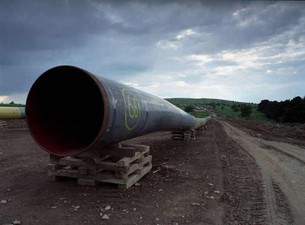 Pipeline about to be buried.