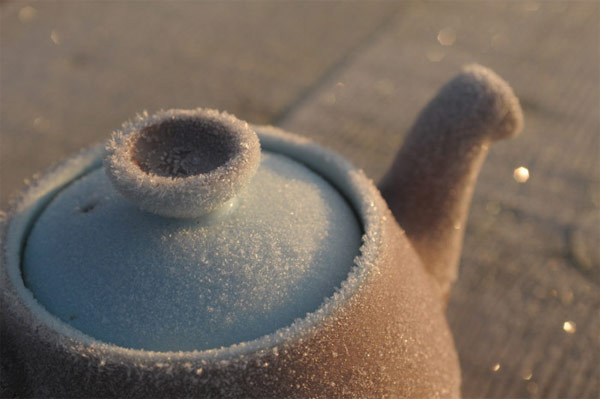 Frost on a teapot