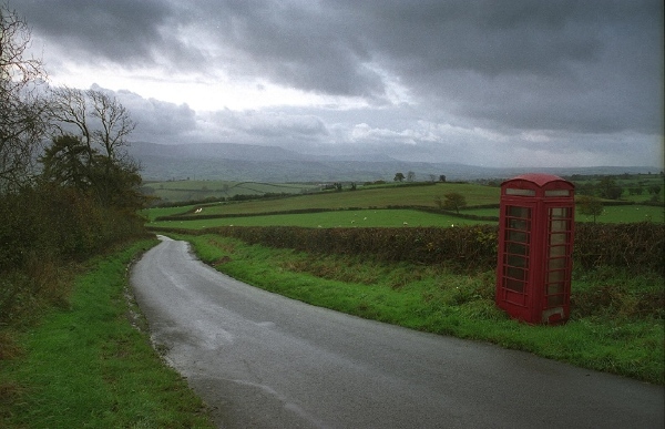 Phone box on Clyro Hill 2: November 8th, 2005.
