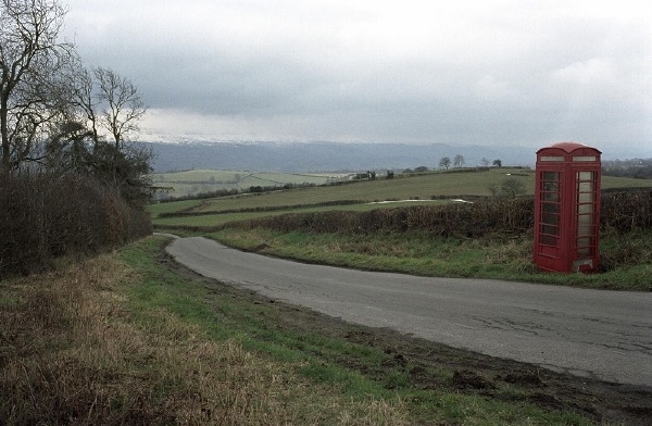 Phone box on Clyro Hill 16: March 1st, 2006