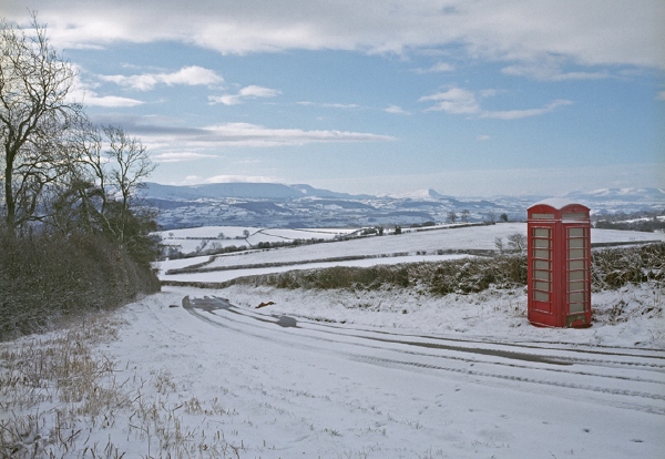 Phone box on Clyro Hill 17: March 3rd, 2006